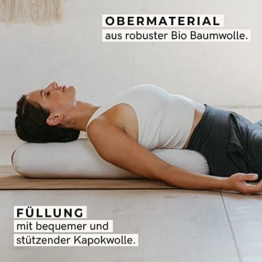 Yoga Bolster mit bequemer und stützender Kapokwolle