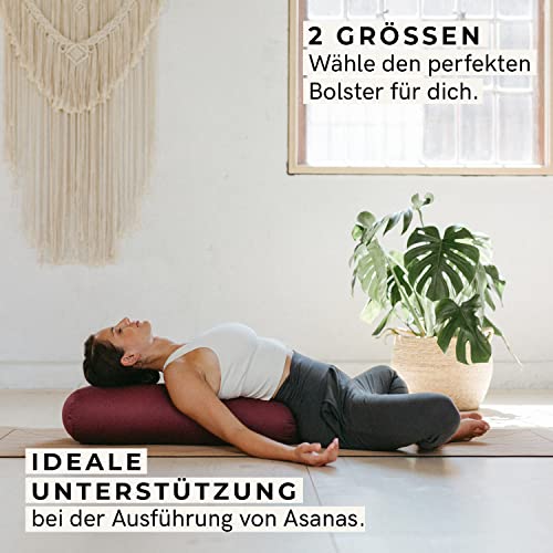 Lotus Works | Yoga-Bolster Relax 58xØ22cm, in beige, Baumwolle main image 0